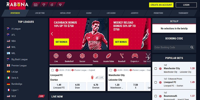 Rabona Screenshot - Online Betting NZ